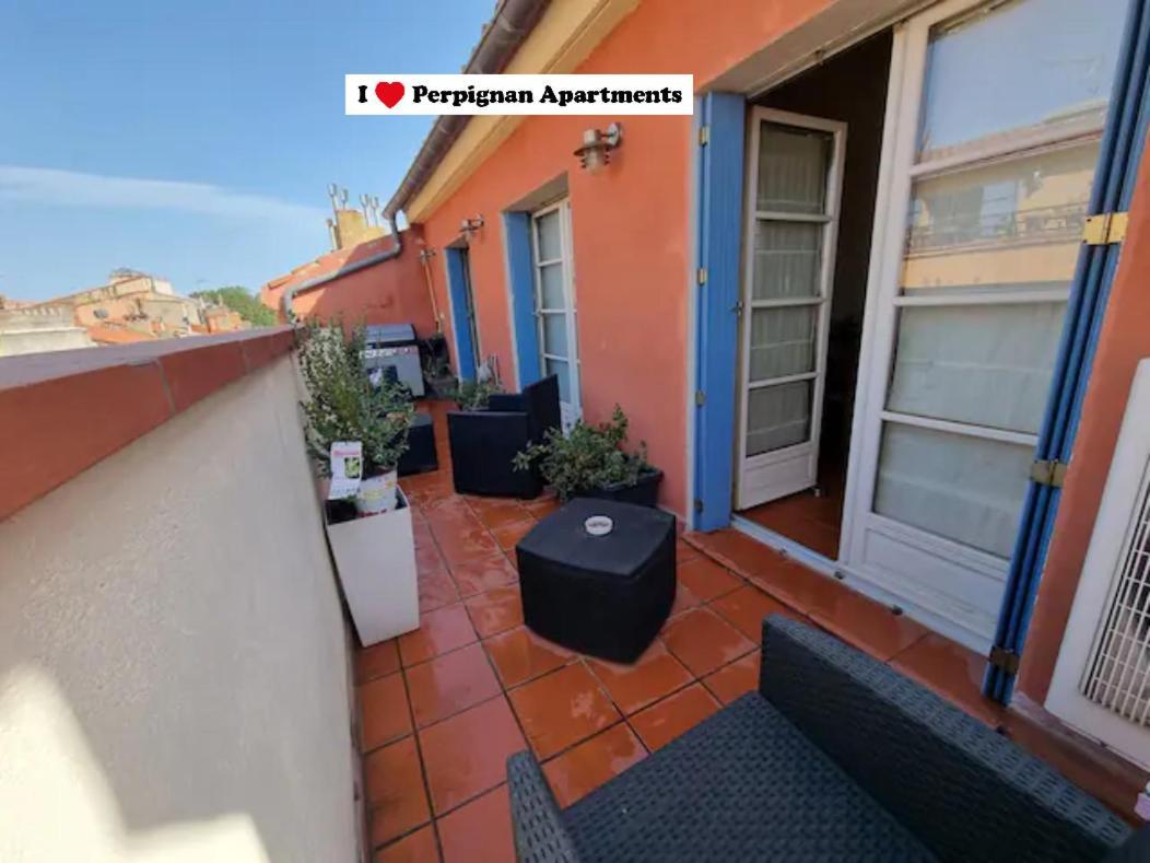 I Love Perpignan Duplex Terrasse Extérieur photo